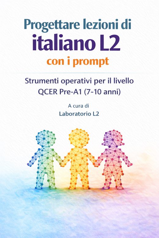 Copertina: Progettare lezioni di italiano L2 con i prompt — Pre-A1